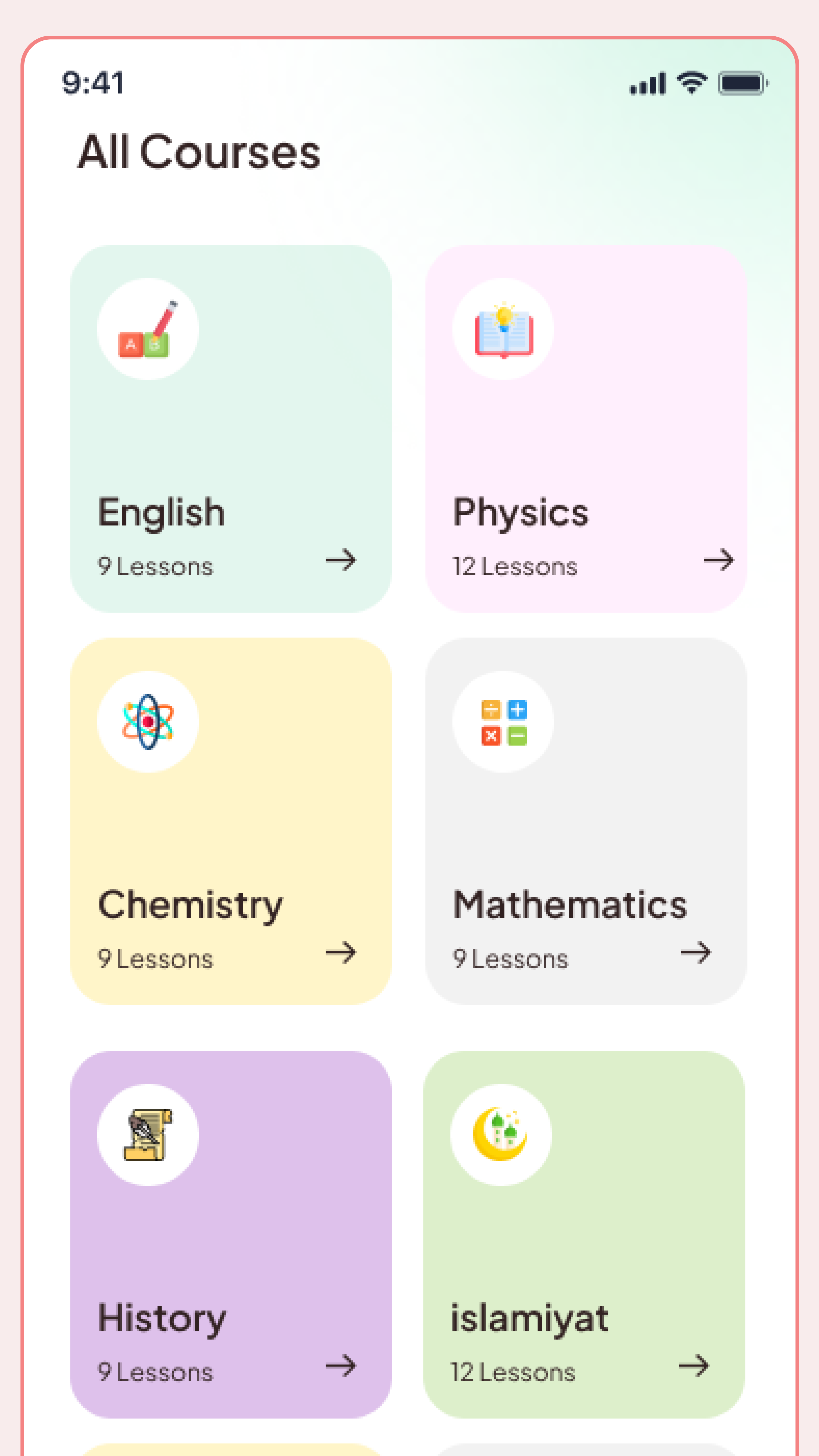 SmartPrepx Subject List