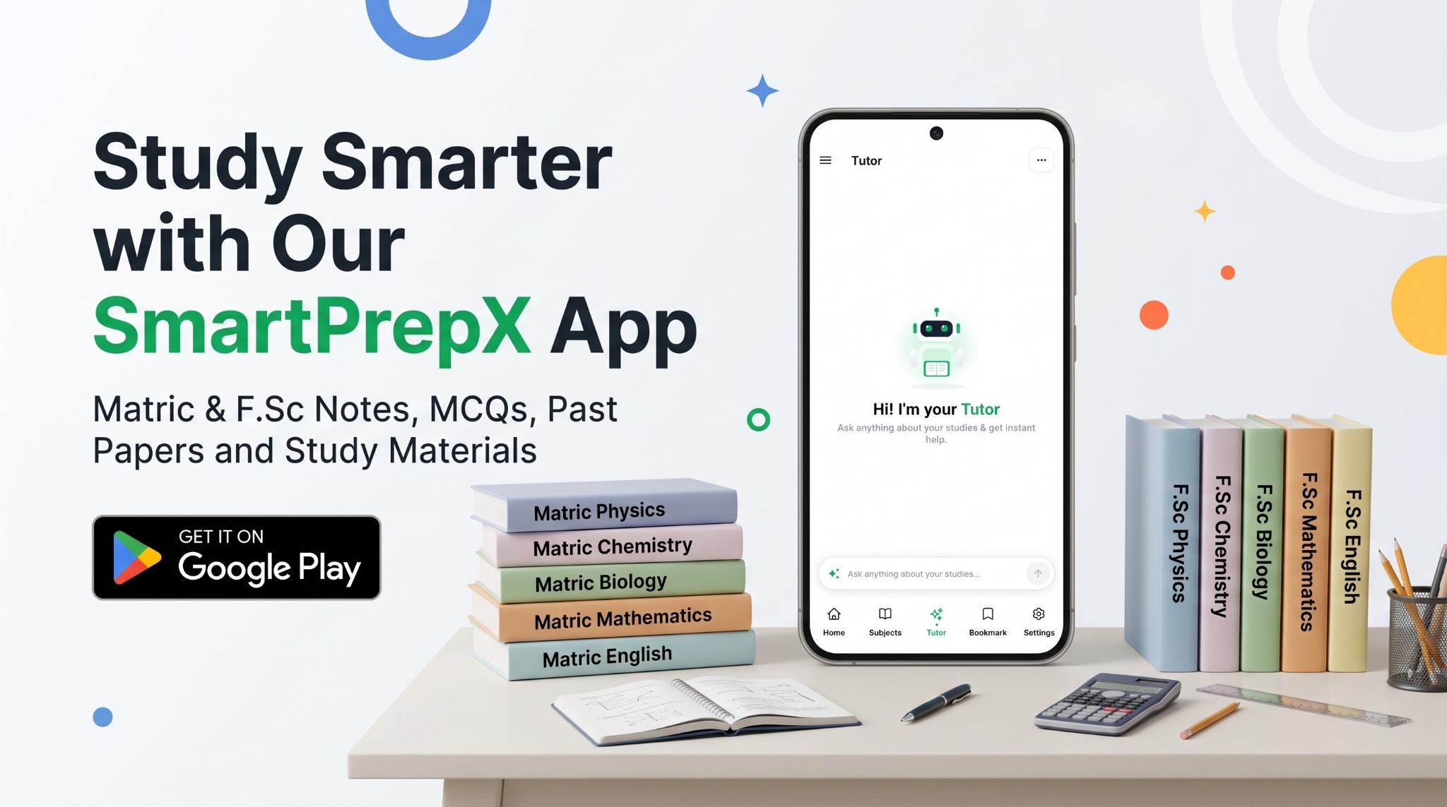 Study smarter with the SmartPrepX app and AI tutor