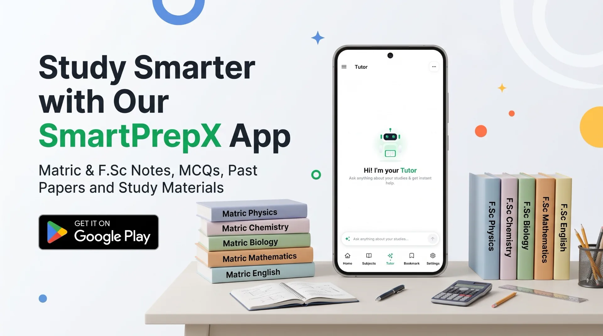 Study smarter with the SmartPrepX app and AI tutor