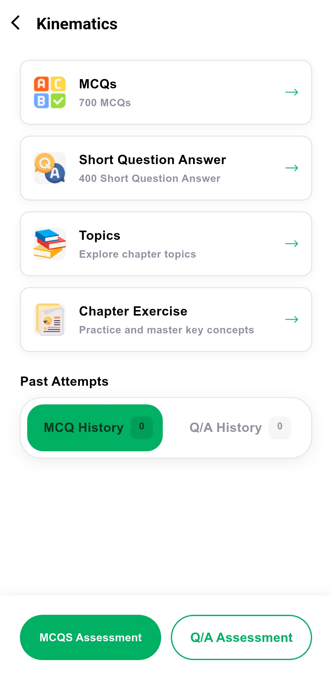 SmartPrepX kinematics learning activities