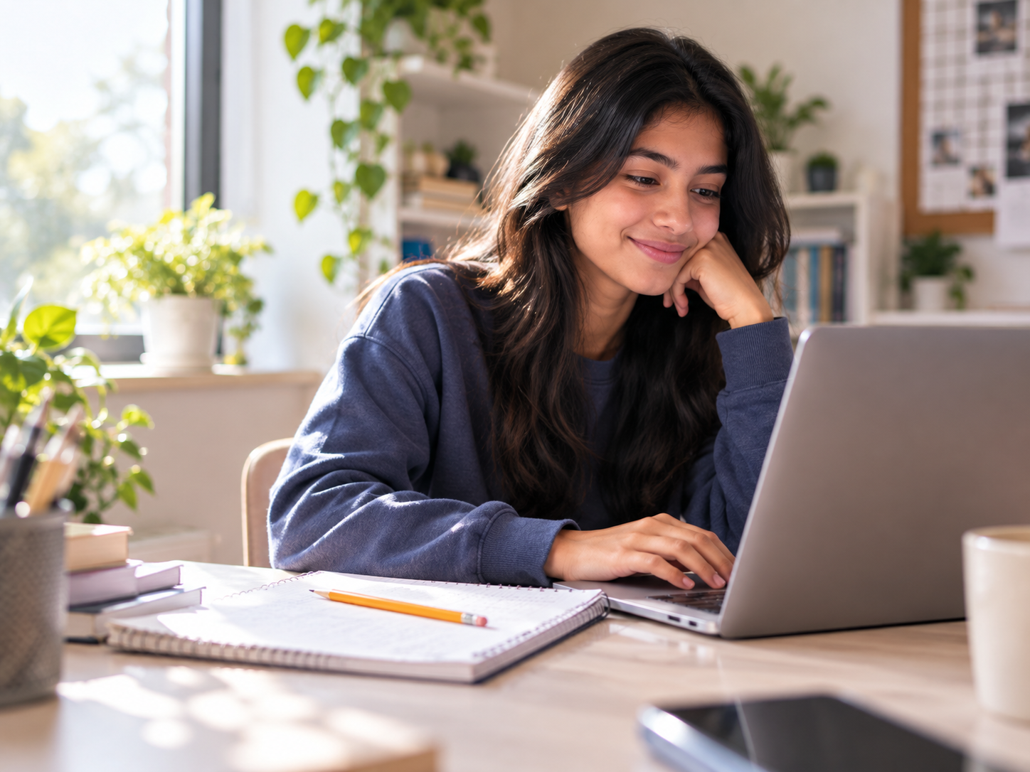 Learner reviewing clear progress insights